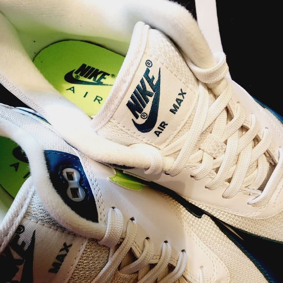 Nike Air Max 90/1 Spruce Lime White New Size 12 AJ7695-103 - Picture 4 of 12